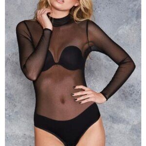 Black Milk Mesh Up Bodysuit size Medium NEW w/ Hygiene Sticker